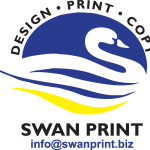 Swan Print Logo Vector