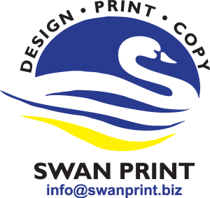 Swan Print Logo Vector