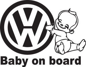 Vw Baby On Board Logo Vector