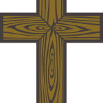 Wood Cross Logo Vector