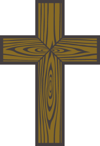 Wood Cross Logo Vector