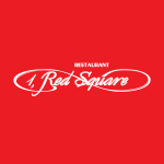 1 Red Square Restaurant Logo Vector