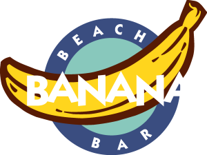 Banana Beach Bar Logo Vector