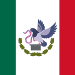 Bandera conmemorativa de narco México Logo