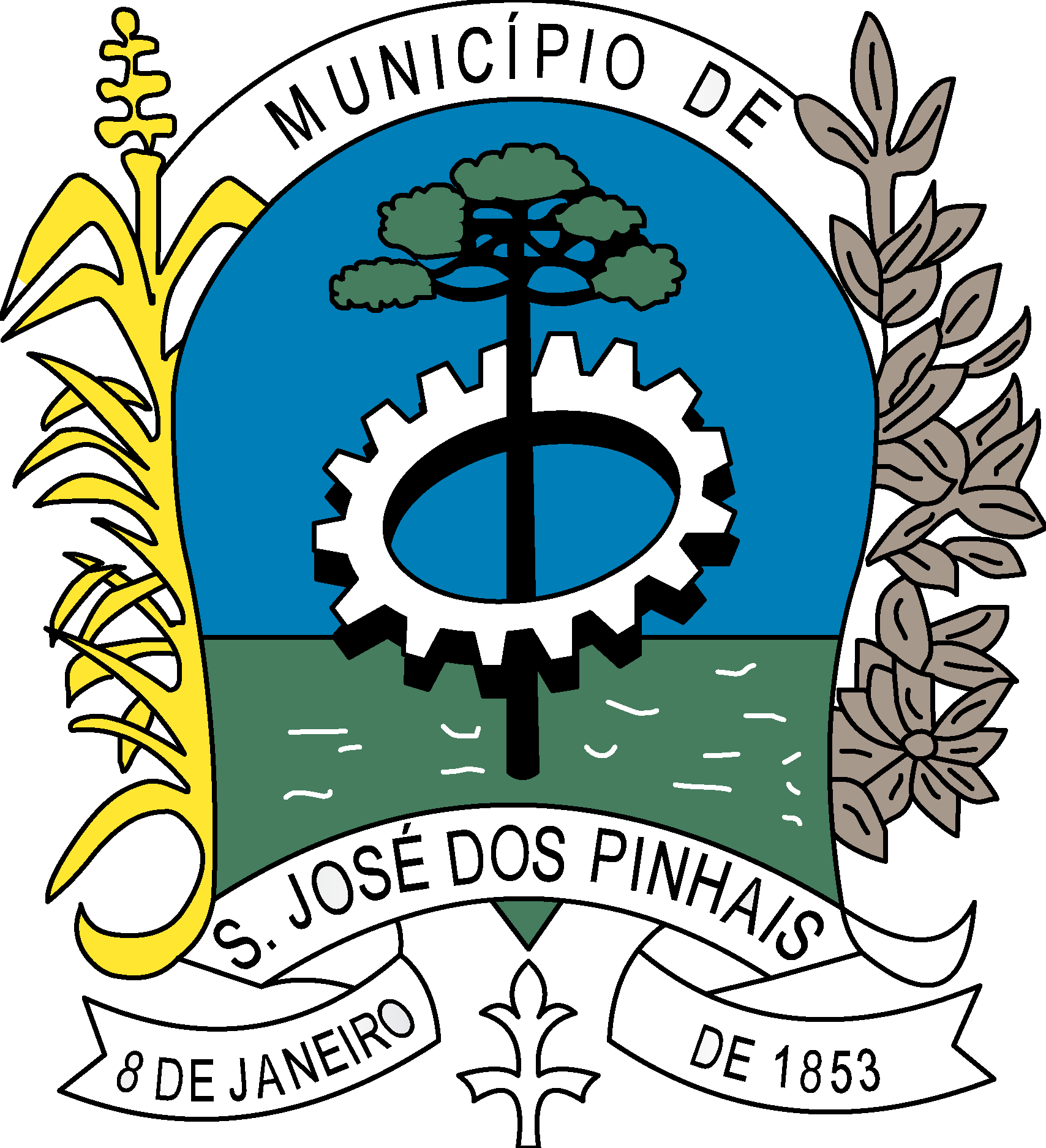 Brasao Do Municipio De Sao Jose Dos Pinhais Pr Logo Vector