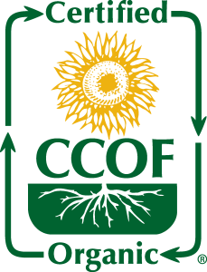 Certified CCOF Organic Logo Vector