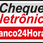 Cheque Eletronico Banco 24 Horas Logo Vector