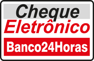 Cheque Eletronico Banco 24 Horas Logo Vector