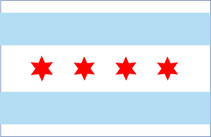 Chicago City Flag And Seal Logo Vector