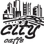 City caffe B&W Logo Vector