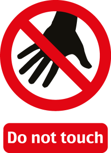 DO NOT TOUCH SIGN Logo Vector