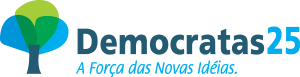 Democratas 25 Slogan Logo Vector