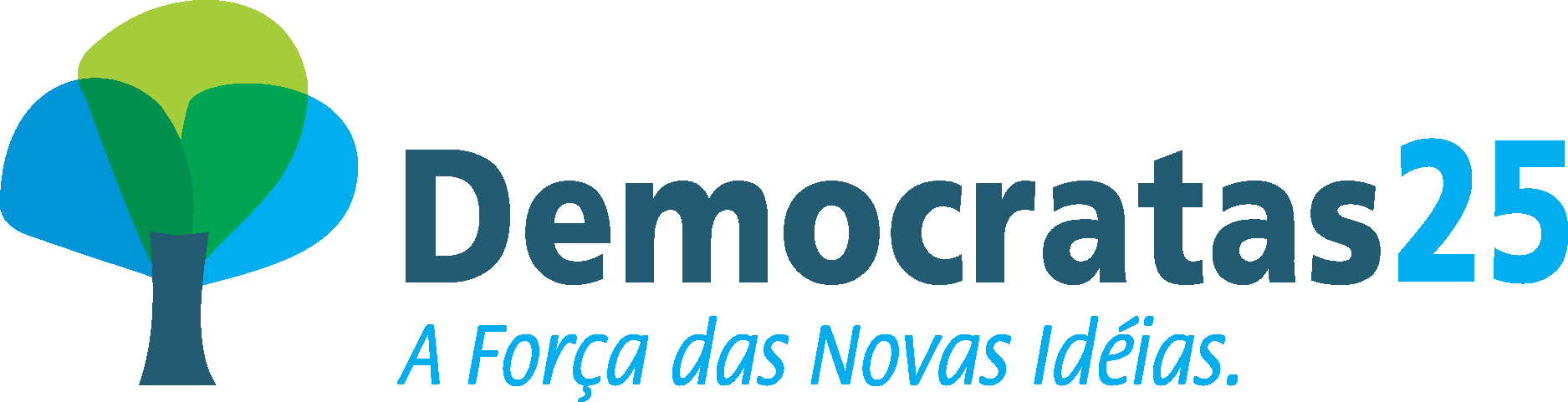 Democratas 25 Slogan Logo Vector