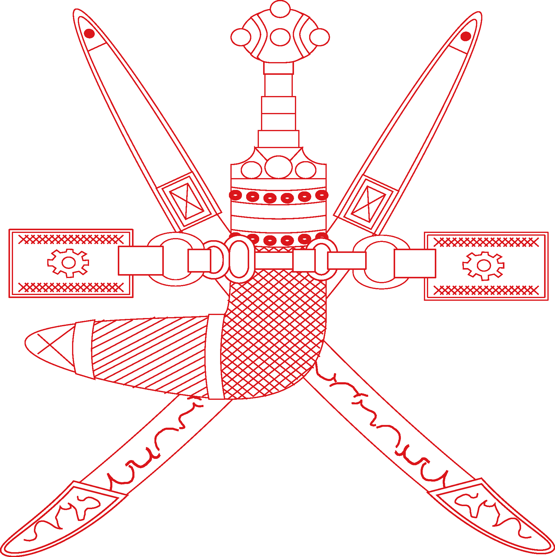Emblem Of Oman Logo Vector