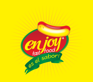 Enjoy Fast Food Logo Vector