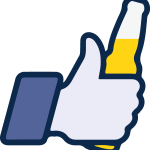 Facebook like beer icon Logo Vector