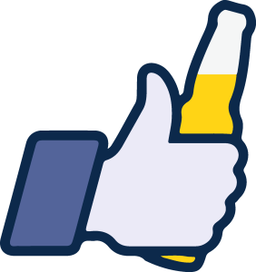 Facebook like beer icon Logo Vector