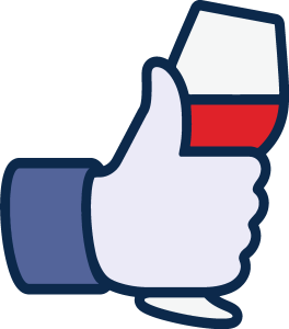 Facebook like wine Logo Vector