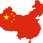 Flag Map Of China Logo Vector