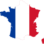 Flag Map Of France Logo Vector