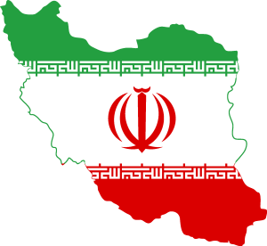 Flag Map Of Iran Logo Vector