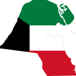 Flag Map Of Kuwait Logo Vector