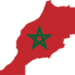 Flag Map Of Morocco Logo Vector