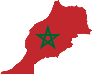 Flag Map Of Morocco Logo Vector