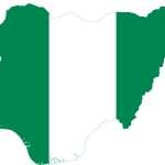 Flag Map Of Nigeria Logo Vector