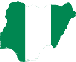 Flag Map Of Nigeria Logo Vector