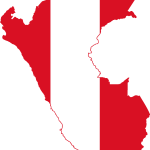 Flag Map Of Peru Logo Vector