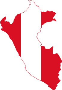 Flag Map Of Peru Logo Vector