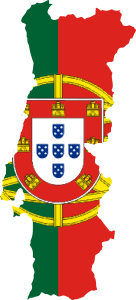 Flag Map Of Portugal Logo Vector