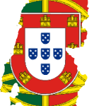 Flag Map Of Portugal Logo Vector