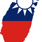 Flag Map Of Taiwan Logo Vector