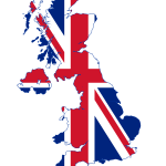 Flag Map Of United Kingdom Logo Vector