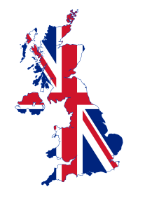 Flag Map Of United Kingdom Logo Vector
