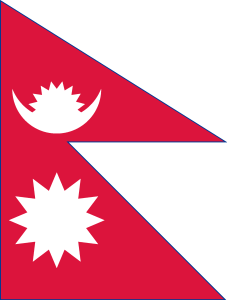 Flag Of Nepal Logo Vector