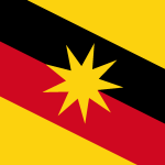 Flag of Sarawak Logo Vector