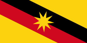 Flag of Sarawak Logo Vector