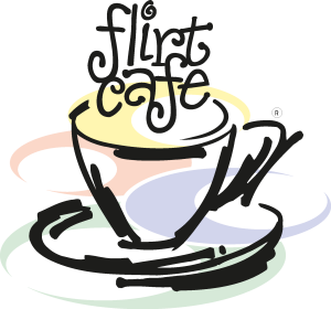 Flirt Cafe Logo Vector