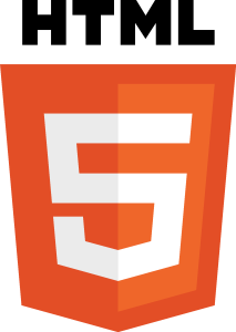 HTML5 with wordmark color Logo Vector