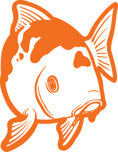 Koi Restaurante Carpa Logo Vector