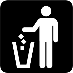 LITTER BIN SIGN Logo Vector