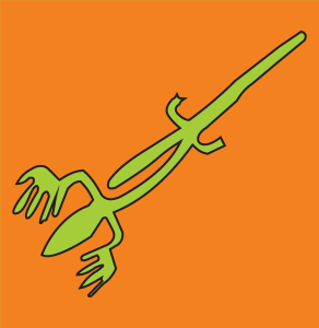Lizard Nazca. Logo Vector