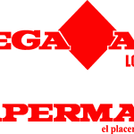 Megamaxi & Supermaxi fondo rojo Logo Vector