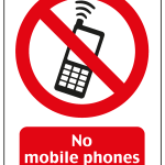 NO MOBILE PHONES SIGN Logo Vector