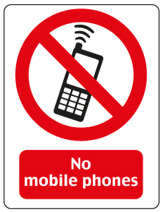 NO MOBILE PHONES SIGN Logo Vector