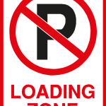 NO PARKING LOADING ZONE SIGN Logo Vector