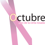 Octubre Mes De La Cinta Rosada Logo Vector